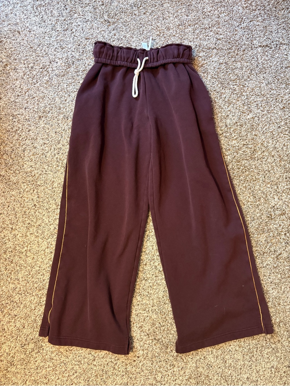 Women’s Out From Under Wide Leg Drawstring sweats in Deep Plum